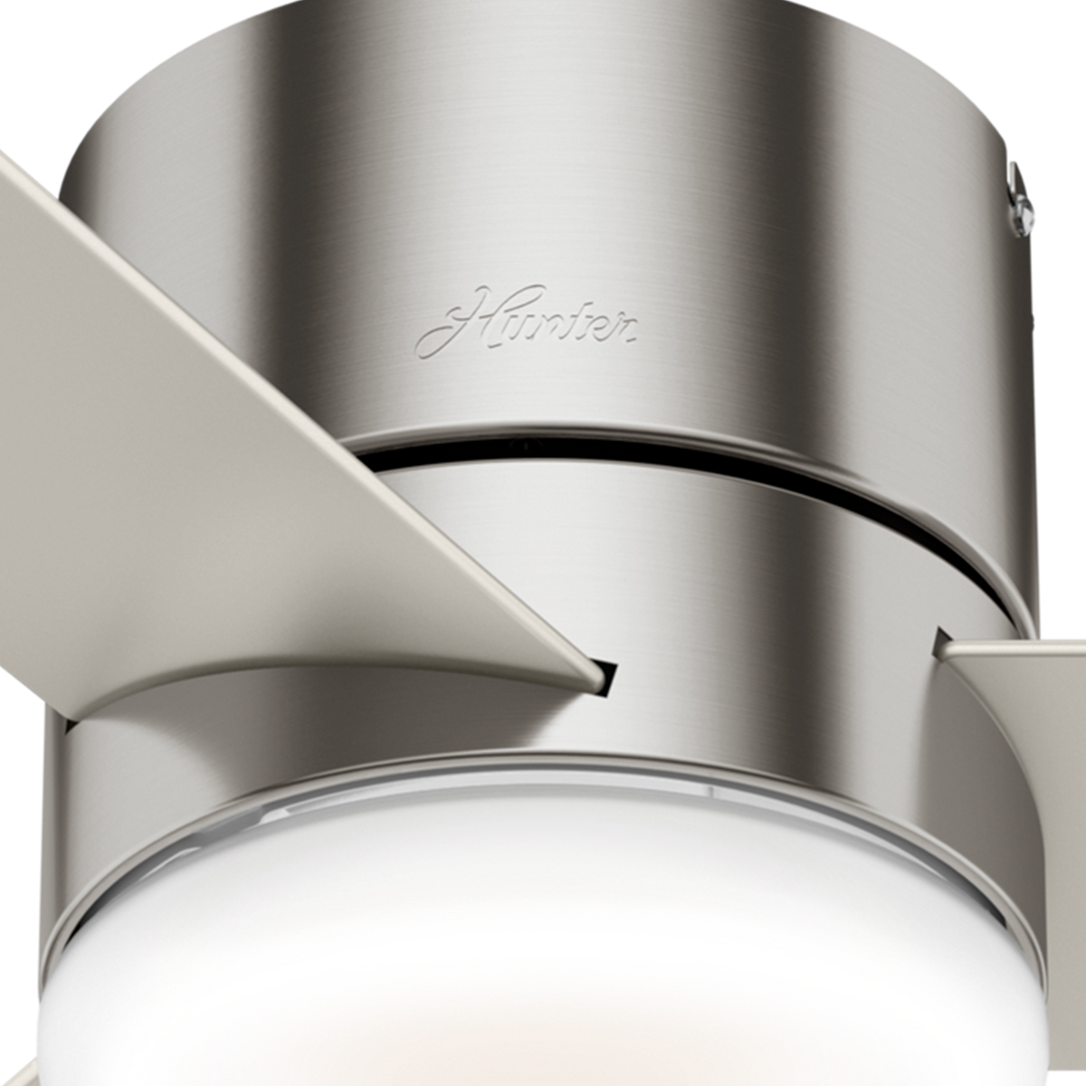 44 inch Minimus Brushed Nickel Low Profile Ceiling Fan with LED Light Kit and Handheld Remote