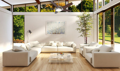 Casablanca 54 inch Stealth Brushed Nickel Ceiling Fan with LED Light Kit and Handheld Remote