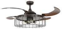48 Inch Oil Rubbed Bronze Retractable Blade Ceiling Fan