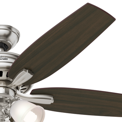 52 inch Newsome Brushed Nickel Ceiling Fan with LED Light Kit and Pull Chain