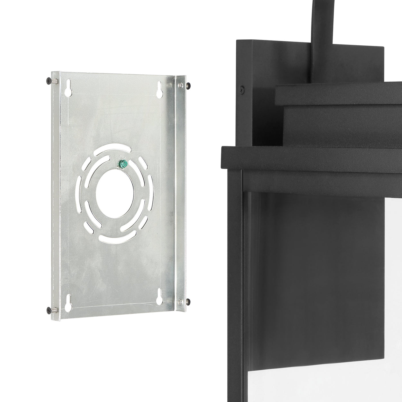 Hillside 31-inch 3-light Textured Black Exterior Wall Sconce with Clear Glass