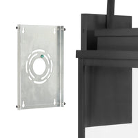 Hillside 31-inch 3-light Textured Black Exterior Wall Sconce with Clear Glass