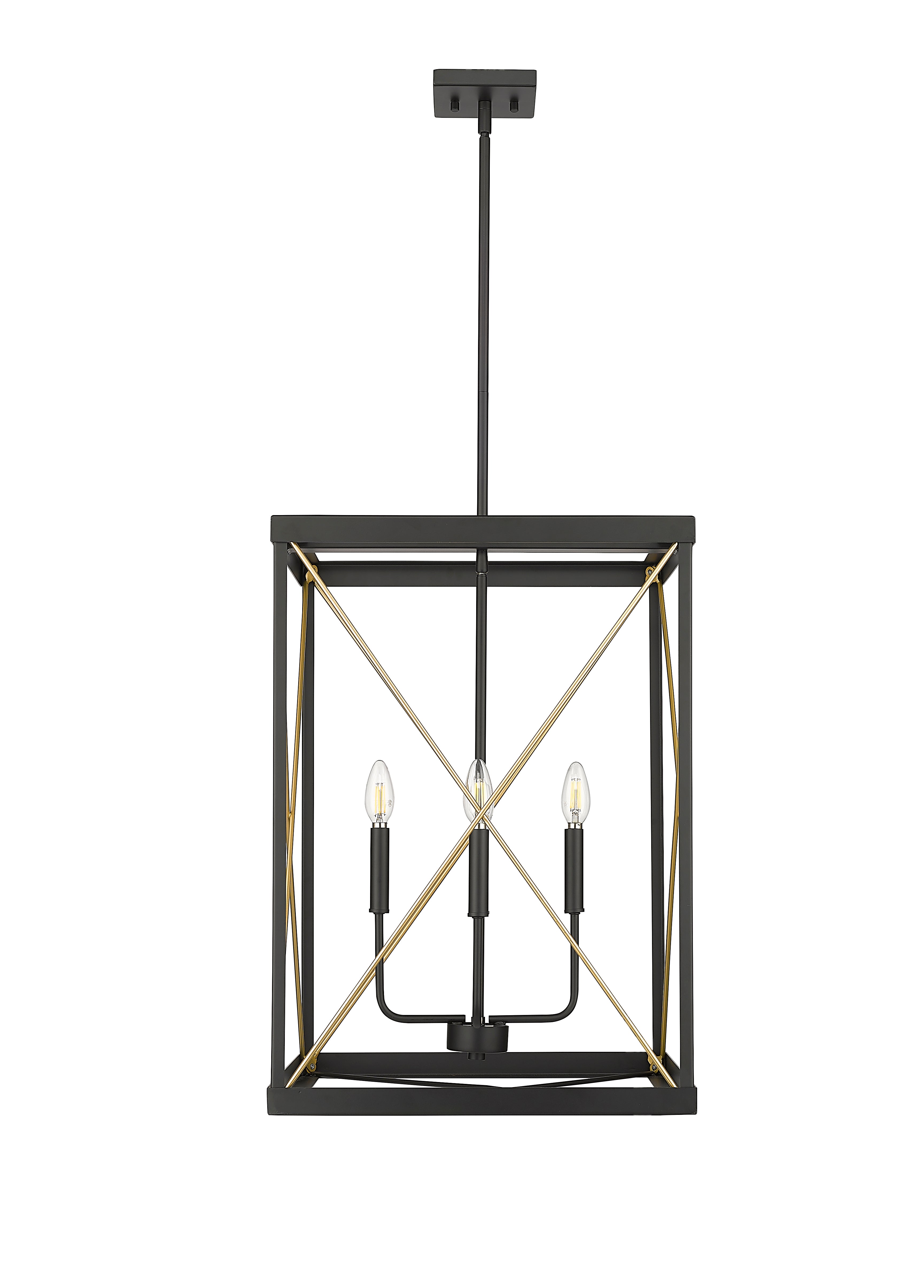 26.12'' Terni Matte Black/Painted Modern Gold 4 Light Pendant
