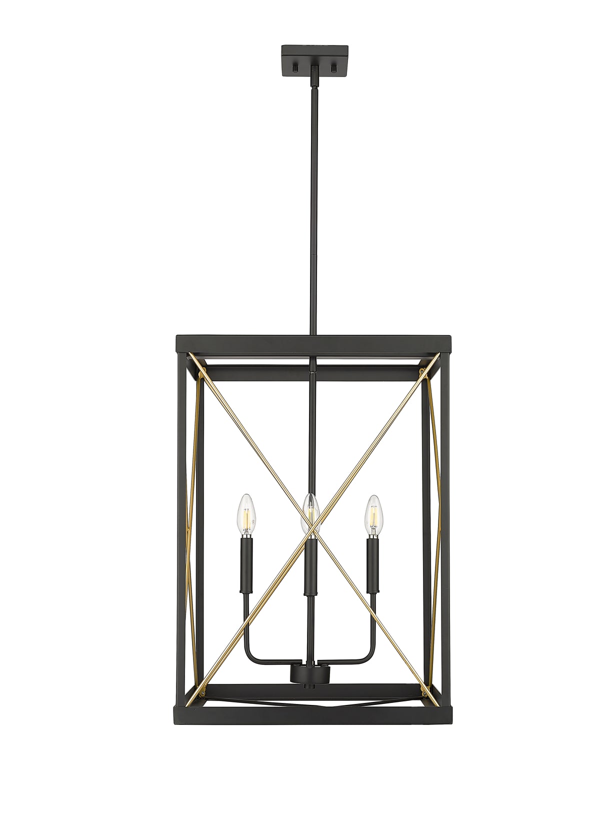 26.12'' Terni Matte Black/Painted Modern Gold 4 Light Pendant