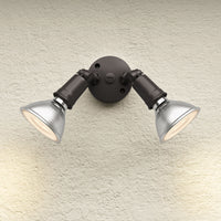 9.25''  Powder Coated Bronze 2 Light Flood Light