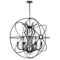 Campechia 12 Light Brown Chandelier with Orb Frame