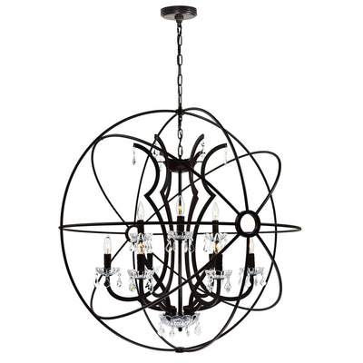 Campechia 12 Light Brown Chandelier with Orb Frame