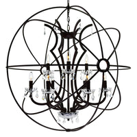Campechia 12 Light Brown Chandelier with Orb Frame