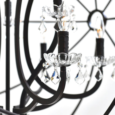 Campechia 12 Light Brown Chandelier with Orb Frame