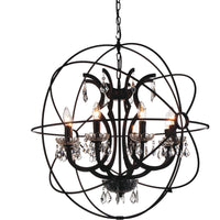 Campechia 8 Light Brown Chandelier with Orbital Frame