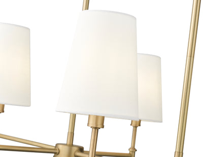 18'' Adorra Vintage Brass 6 Light Linear Chandelier