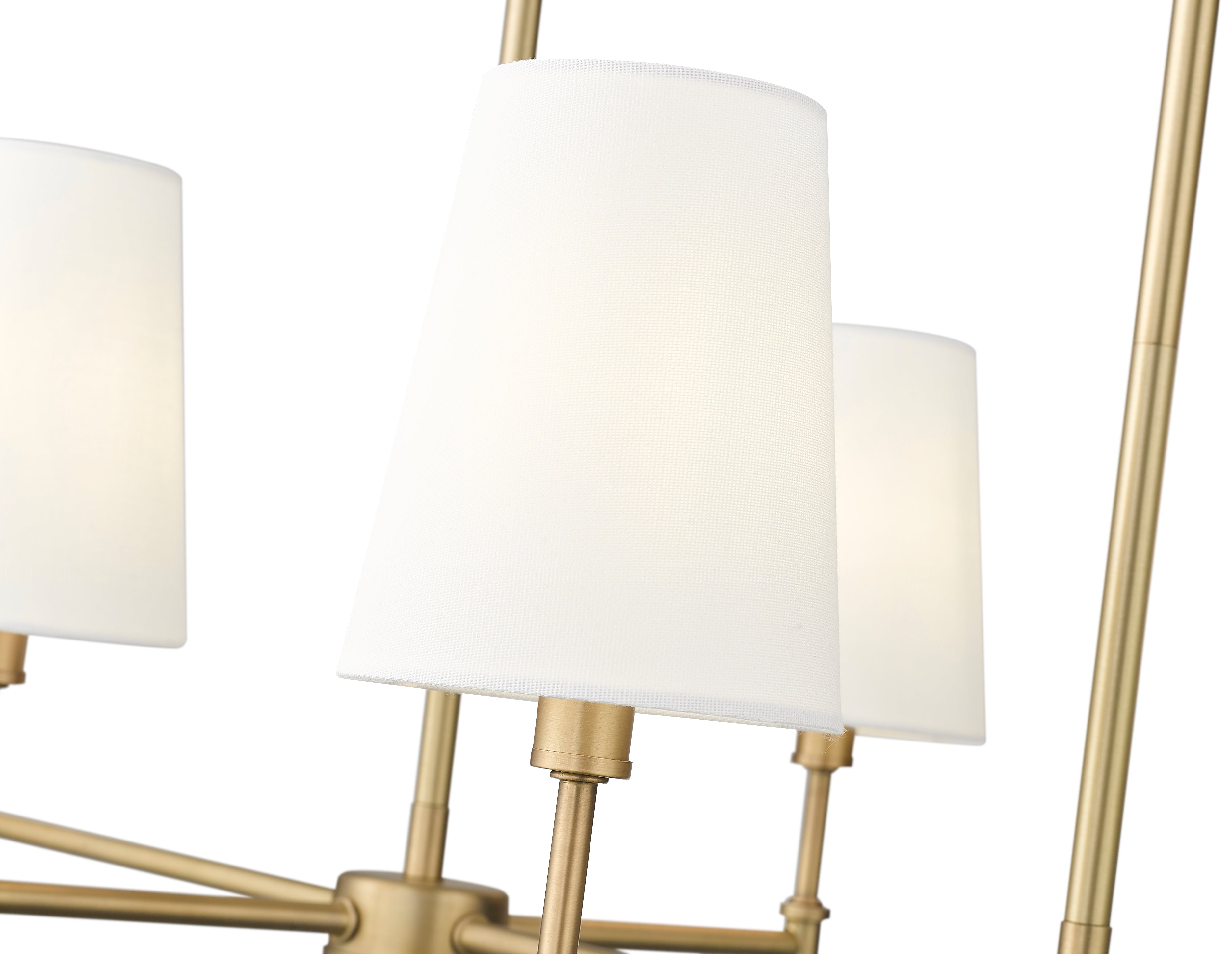 18'' Adorra Vintage Brass 6 Light Linear Chandelier