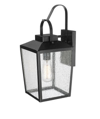 16-inch Devens Powder Coated Black 1-Light Outdoor Wall Sconce