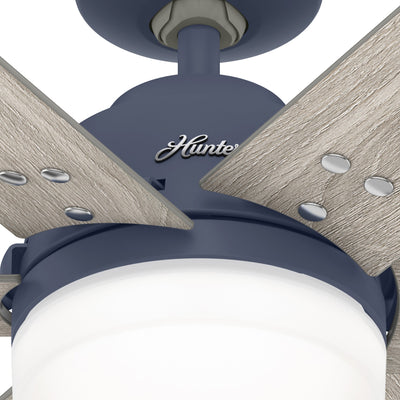 44 inch Pacer Indigo Blue Ceiling Fan with LED Light Kit and Handheld Remote