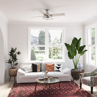 44 inch Dempsey Brushed Nickel Low Profile Ceiling Fan and Handheld Remote