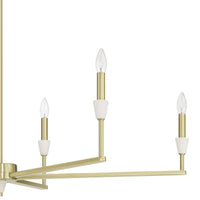 Montclair 46-inch 6-light Brushed Gold and Natural Alabaster Linear Chandelier