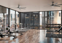 60 inch Downtown ENERGY STAR® Matte Silver Damp Rated Ceiling Fan and Wall Control