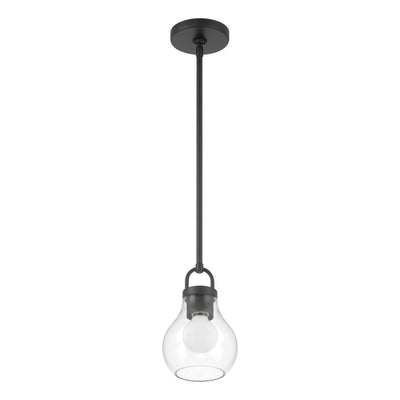 Mansfield 6-inch 1-light Matte Black Pendant Light with Clear Glass Shade