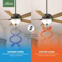 52 inch Pro's Best ENERGY STAR® Noble Bronze Ceiling Fan with LED Light Kit and Pull Chain