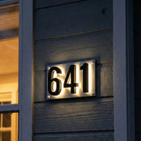 Personalized Backlit House Numbers in Stainless Steel & ABS Polymer