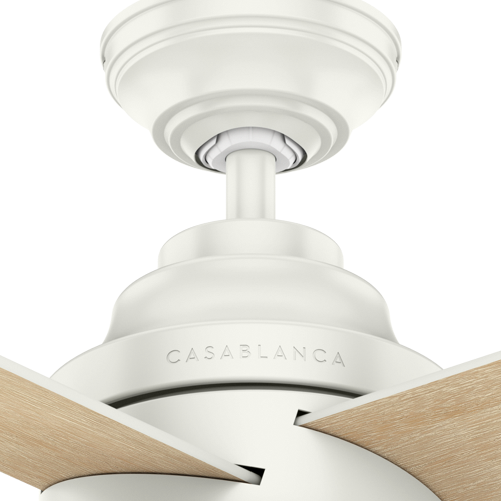 Casablanca 54 inch Daphne Fresh White Ceiling Fan with LED Light Kit and Wall Control
