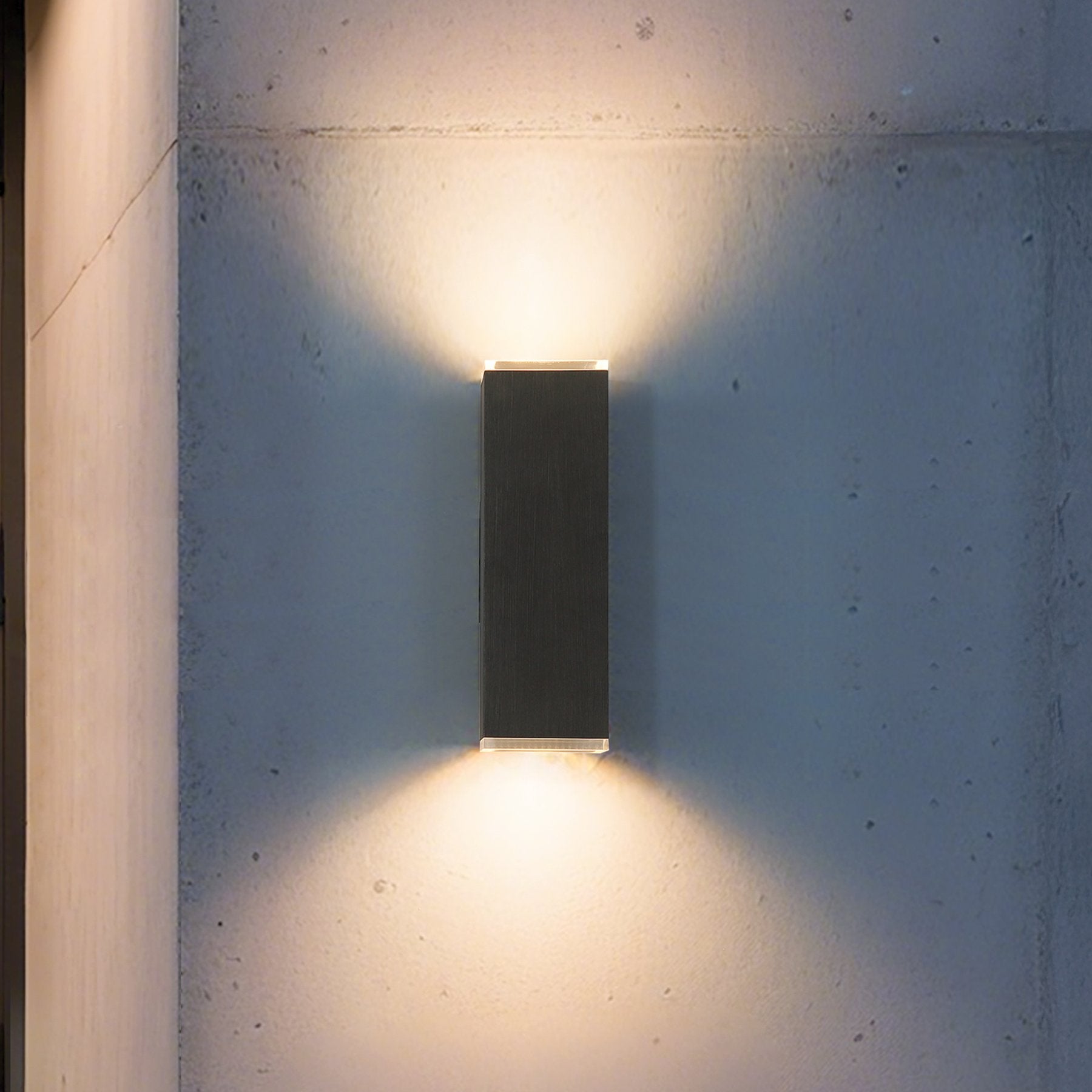 Jasper 14-inch 2-light Graphite LED Exterior Wall Sconce