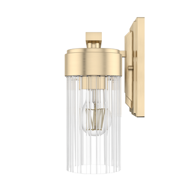 Gatz 22.25-inch 3-light Alturas Gold Vanity Light with Clear Fluted Glass