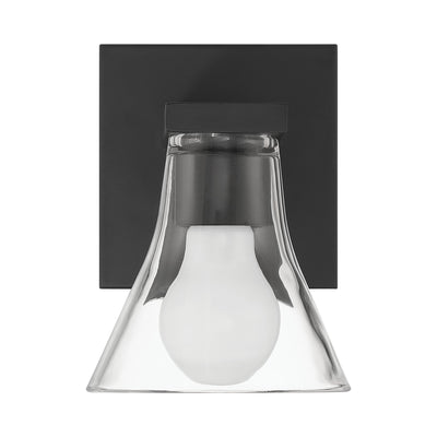 Gilford 5-inch 1-light Matte Black Vanity Light with Clear Glass Shade