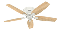 52 inch Kenbridge Fresh White Low Profile Ceiling Fan with LED Light Kit and Pull Chain