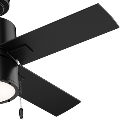 42 inch Beck Matte Black Ceiling Fan with LED Light Kit and Pull Chain