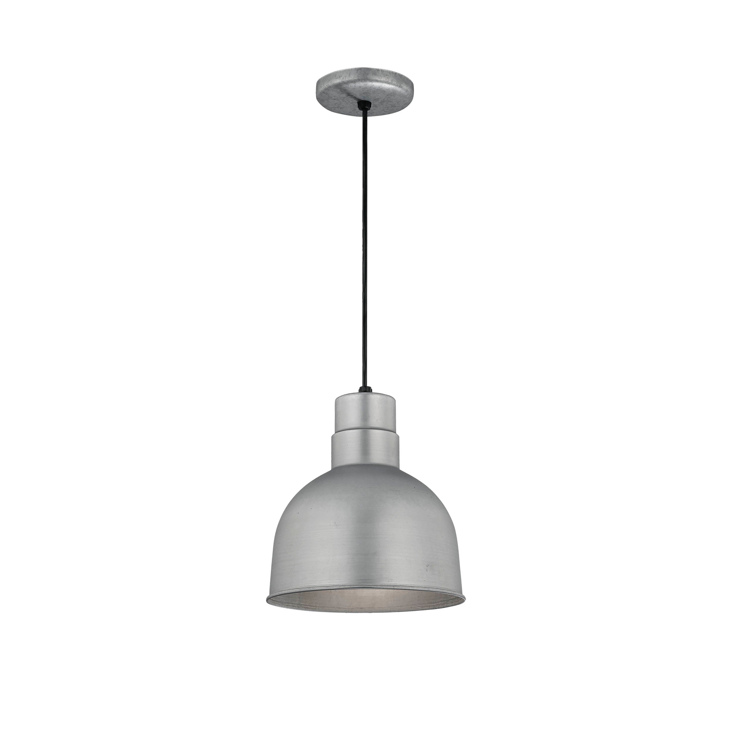 10.25'' R Series Galvanized 1 Light Pendant