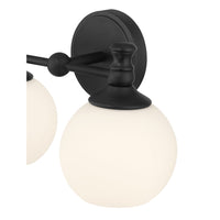 14.75'' Orlisse Matte Black 2 Light Bath Vanity