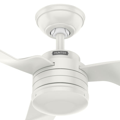 52 inch Cabo Frio Fresh White Damp Rated Ceiling Fan and Wall Control