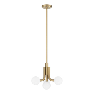 Stockholm 16-inch 4-light Champagne Gold Convertible Pendant with Opal Glass Shades