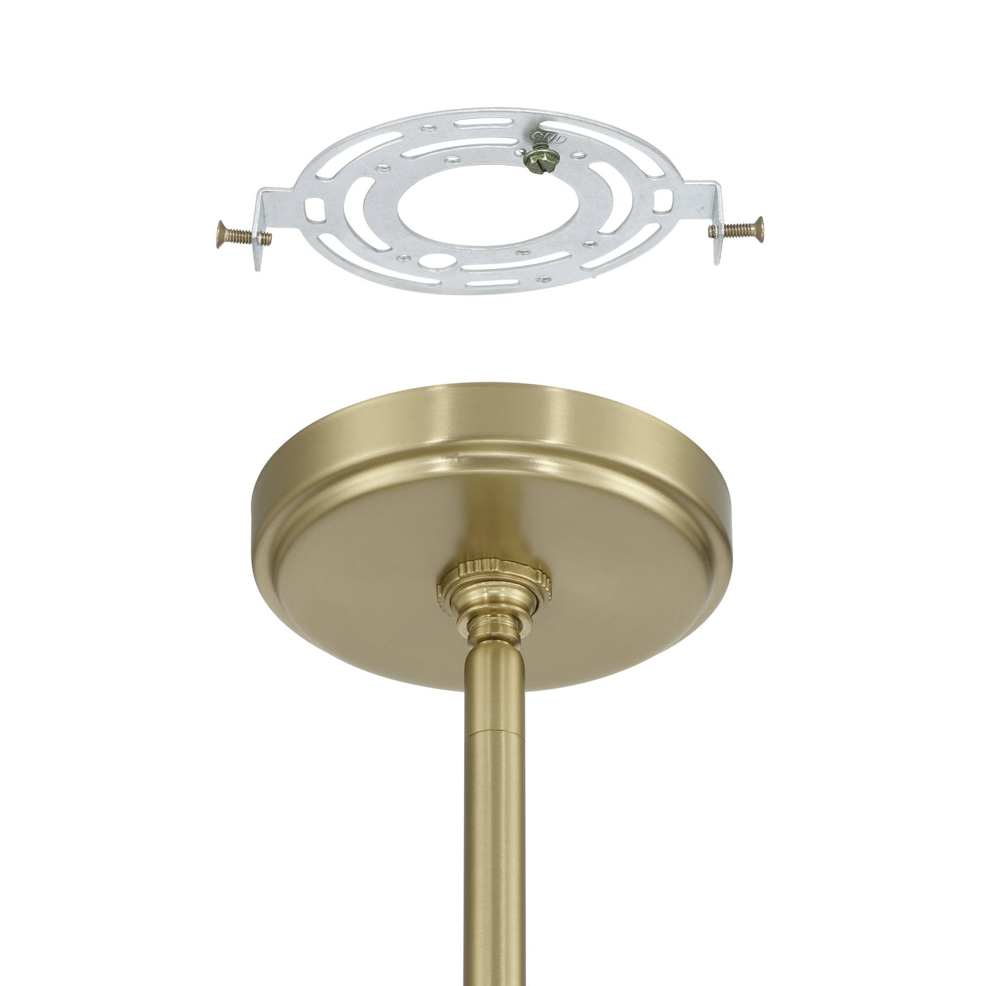 Stockholm 16-inch 4-light Champagne Gold Convertible Pendant with Opal Glass Shades