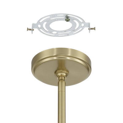 Stockholm 16-inch 4-light Champagne Gold Convertible Pendant with Opal Glass Shades
