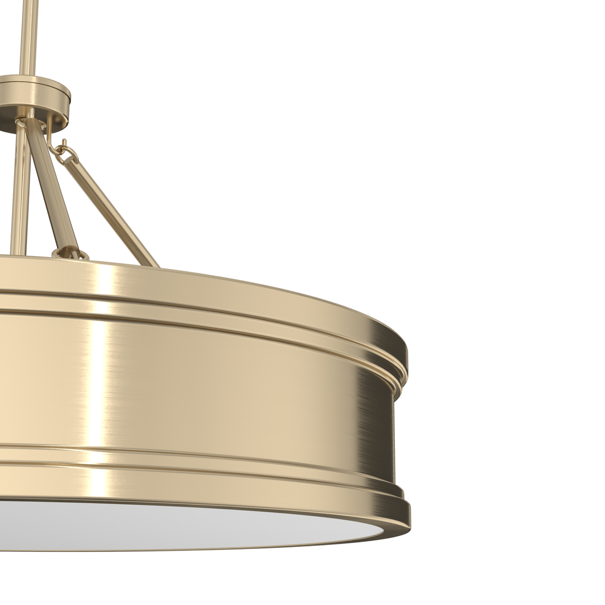Capshaw 24-inch 6-light Alturas Gold Pendant with Painted Cased White Glass