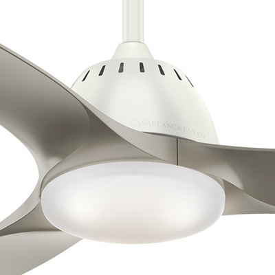 Casablanca 44 inch Wisp Fresh White LED Ceiling Fan Handheld Remote
