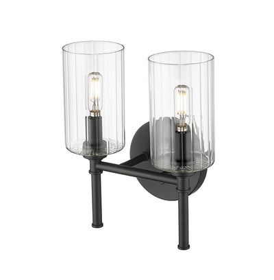 10.5'' Chastine Matte Black 2 Light Bath Vanity