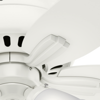 42 inch Newsome Fresh White Low Profile Ceiling Fan with LED Light Kit