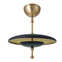 Sinclair 14-inch Champagne Gold and Black Faux Leather 5CCT LED Convertible Pendant