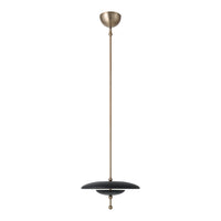 Sinclair 14-inch Champagne Gold and Black Faux Leather 5CCT LED Convertible Pendant