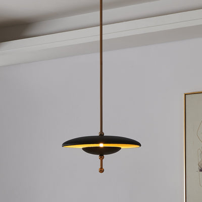 Sinclair 14-inch Champagne Gold and Black Faux Leather 5CCT LED Convertible Pendant