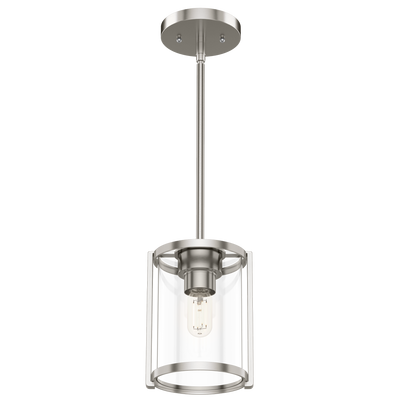 Astwood 6-inch 1-light Brushed Nickel Pendant with Clear Glass