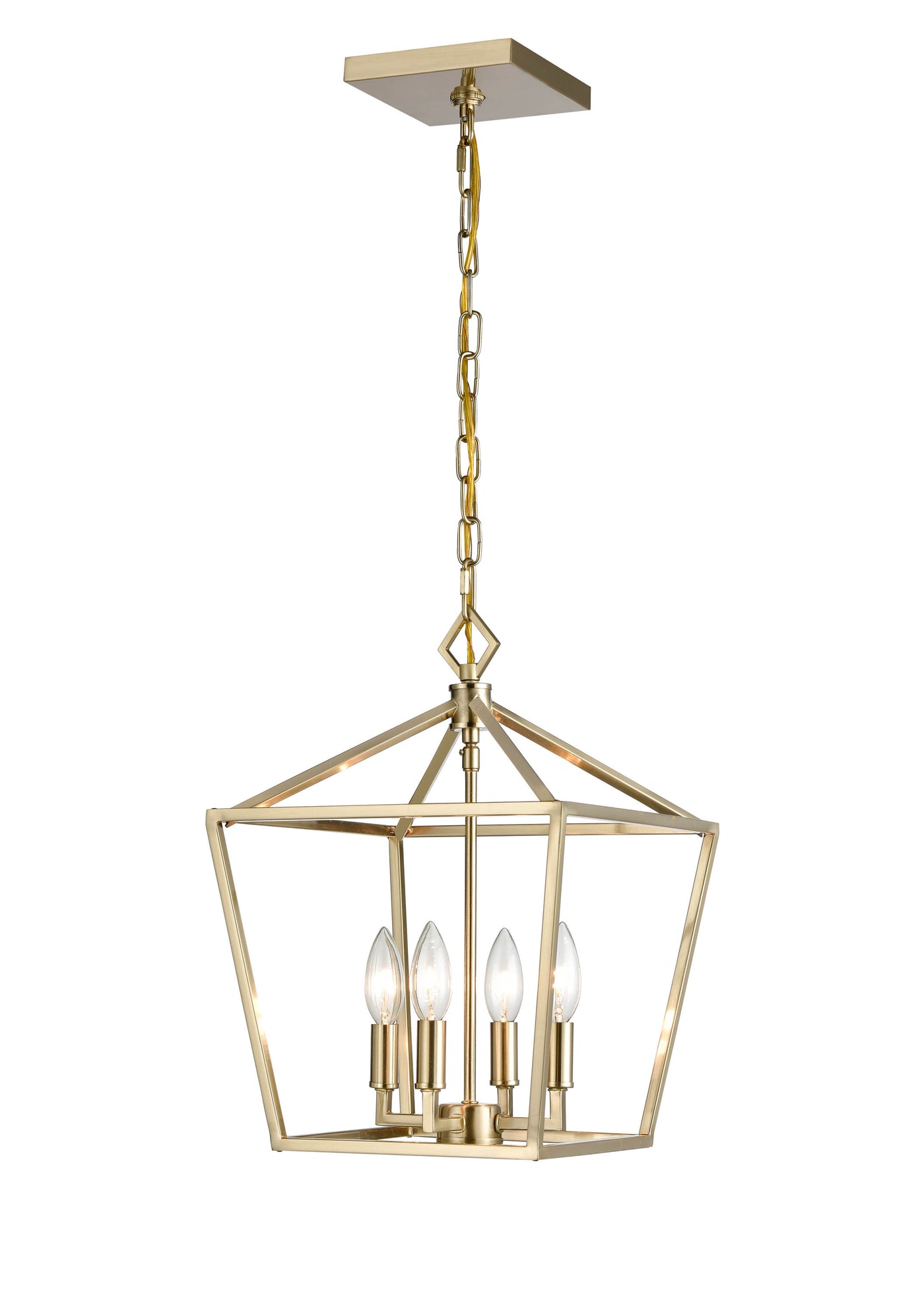 18'' Corona Modern Gold 4 Light Pendant