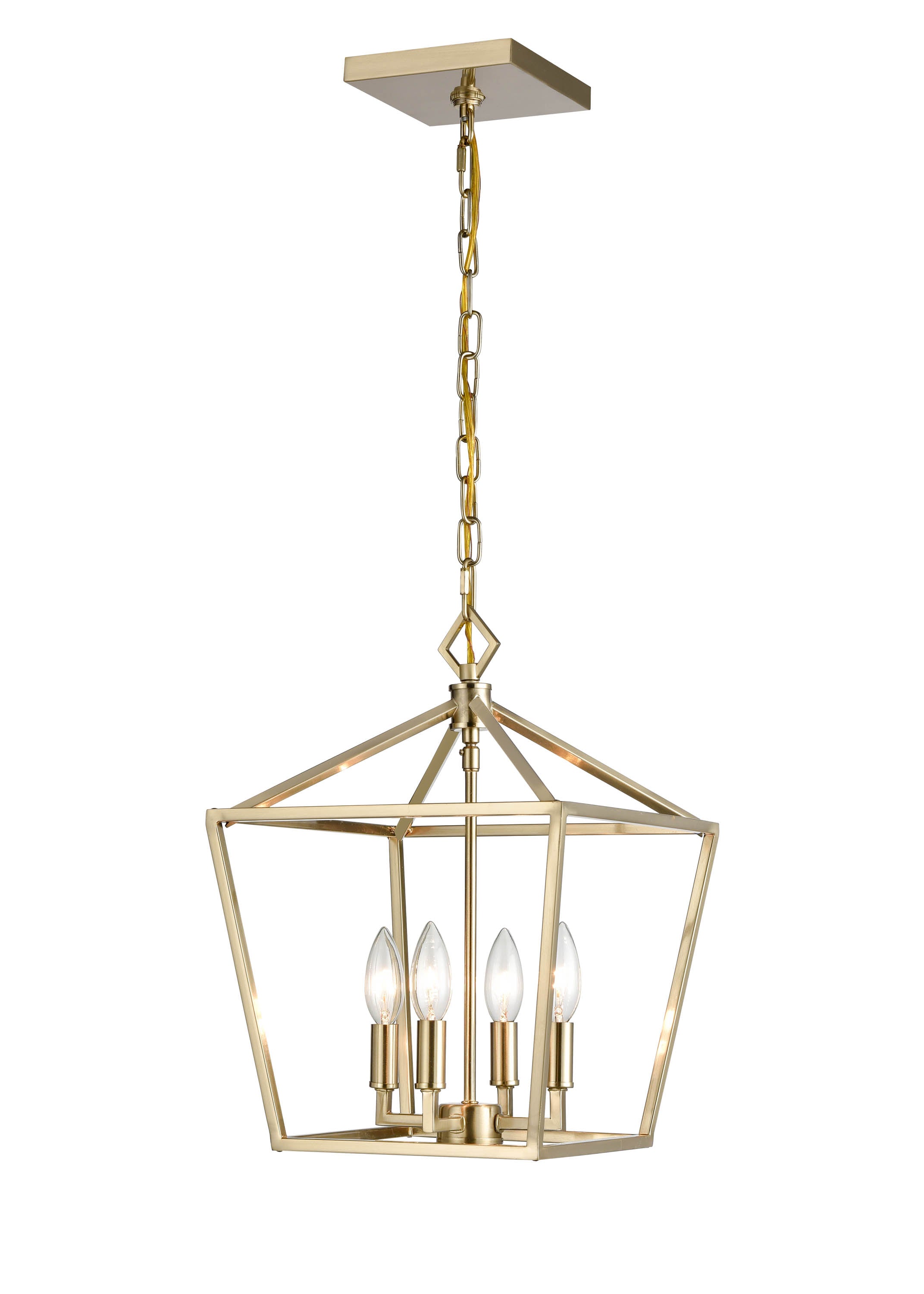 18'' Corona Modern Gold 4 Light Pendant