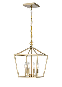18'' Corona Modern Gold 4 Light Pendant