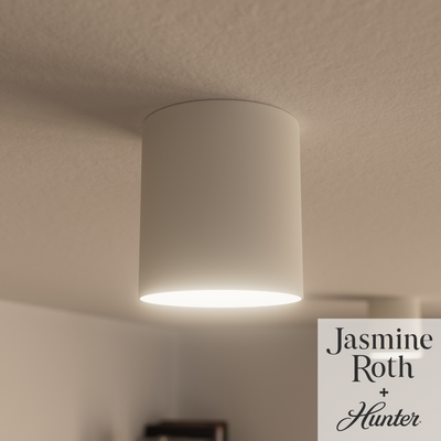 Canoga 6-inch White 3000K LED Flush Mount Ceiling Light with Metal Shade