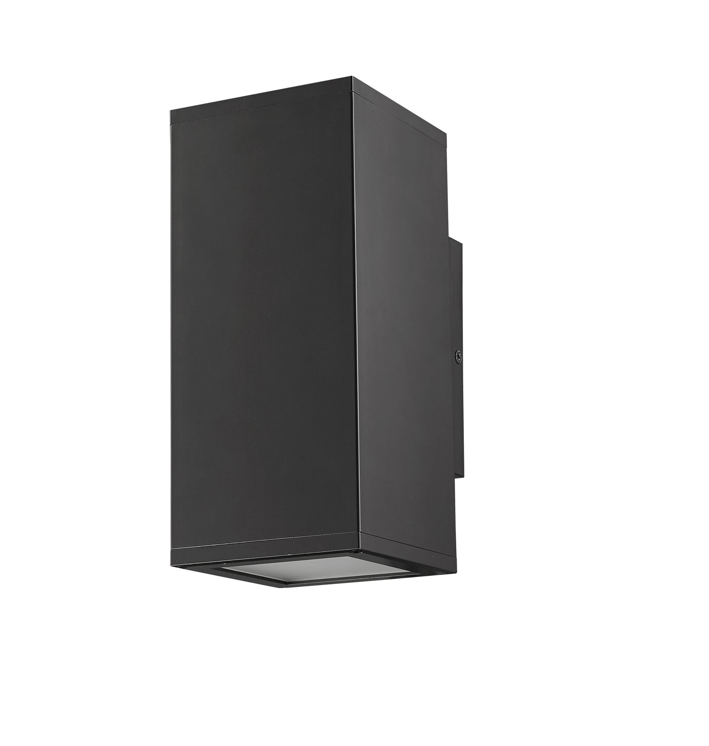 10.62-inch Vegas Powder Coated Black 1-Light Outdoor Wall Sconce with Frosted Glass