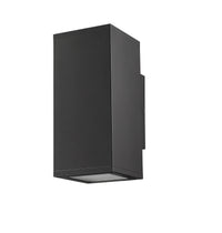 10.62-inch Vegas Powder Coated Black 1-Light Outdoor Wall Sconce with Frosted Glass
